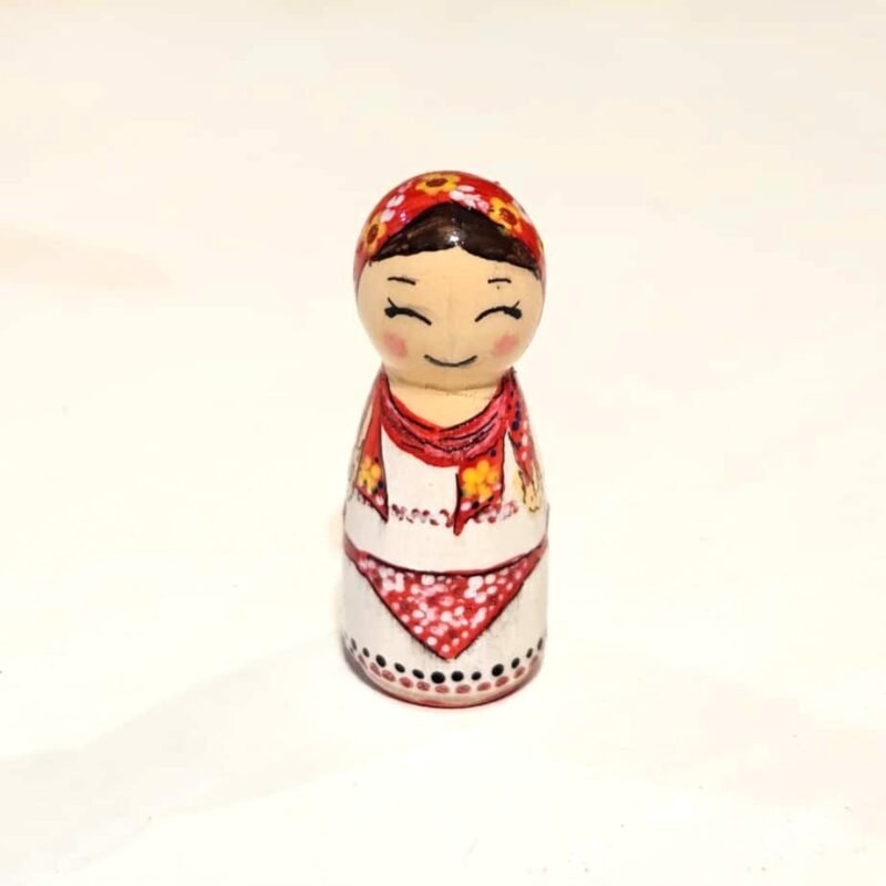 Drveni par u narodnoj nošnji (3,5 cm) - Slika 3