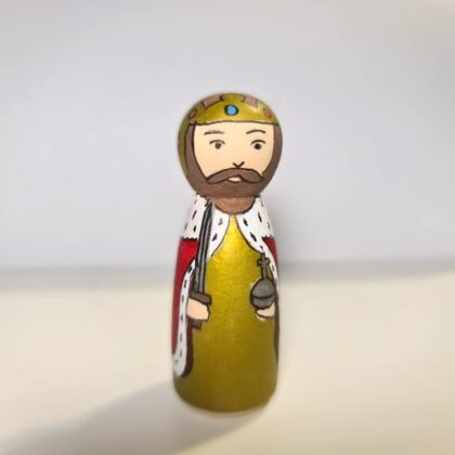 Ručno oslikana drvena figurica kralja Hrvata